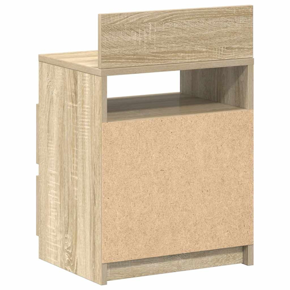 Produktbild för Sängbord 2 st med 2 lådor sonoma-ek 40x33x60 cm