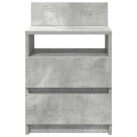 Produktbild för Sängbord 2 st med 2 lådor betonggrå 40x33x60 cm
