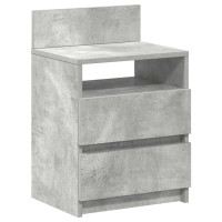 Produktbild för Sängbord 2 st med 2 lådor betonggrå 40x33x60 cm