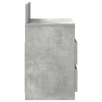 Produktbild för Sängbord 2 st med 2 lådor betonggrå 40x33x60 cm