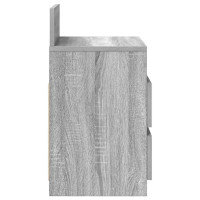 Produktbild för Sängbord 2 st med 2 lådor grå sonoma 40x33x60 cm