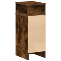 Produktbild för Sängbord 2 st med låda rökfärgad ek 25x31x66 cm