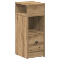 Produktbild för Sängbord med låda artisan ek 25x31x66 cm