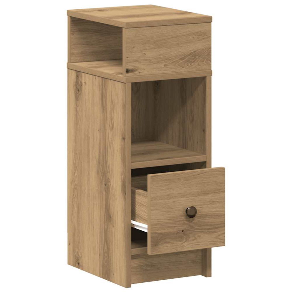 Produktbild för Sängbord med låda artisan ek 25x31x66 cm