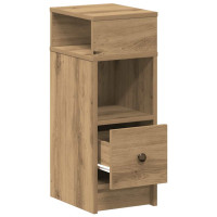Produktbild för Sängbord med låda artisan ek 25x31x66 cm
