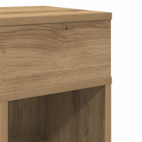Produktbild för Sängbord 2 st med låda artisan ek 25x31x66 cm
