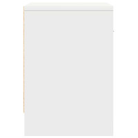 Produktbild för Sängbord med låda vit 39x28x41 cm