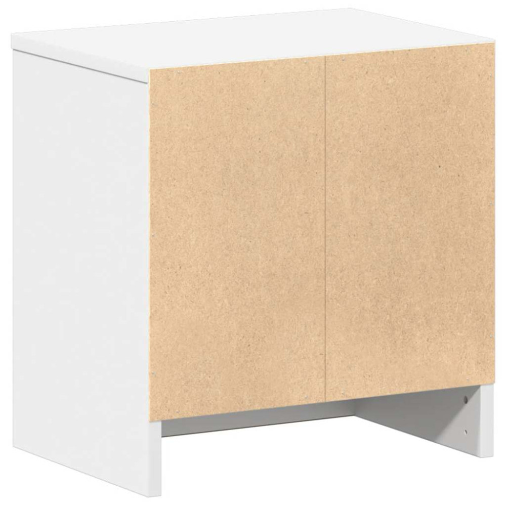 Produktbild för Sängbord med låda vit 39x28x41 cm