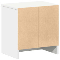 Produktbild för Sängbord 2 st med låda vit 39x28x41 cm