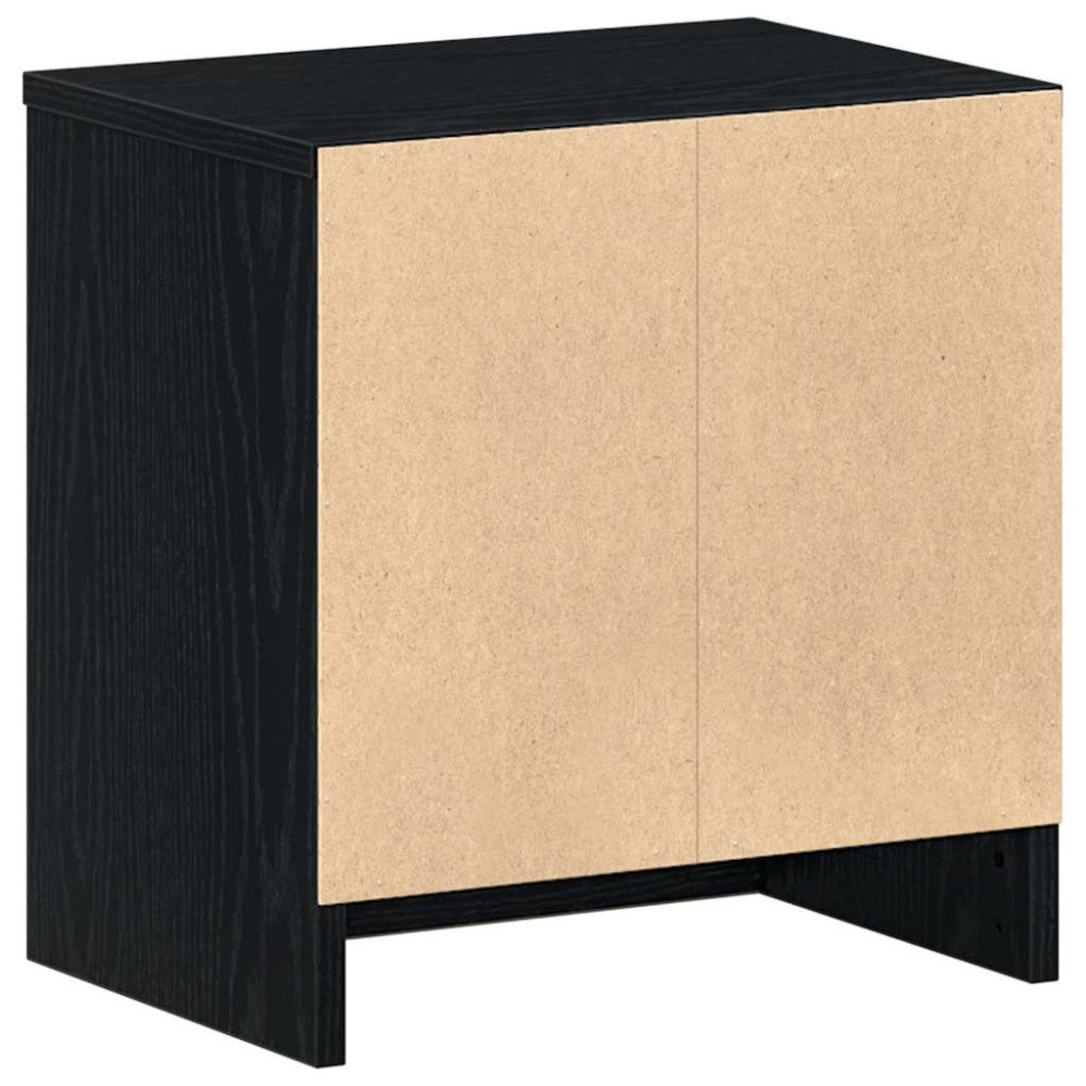 Produktbild för Sängbord med låda svart 39x28x41 cm