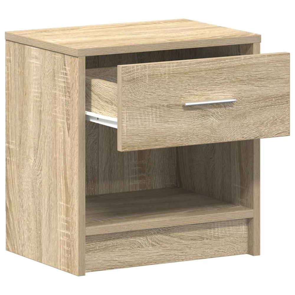 Produktbild för Sängbord med låda sonoma-ek 39x28x41 cm