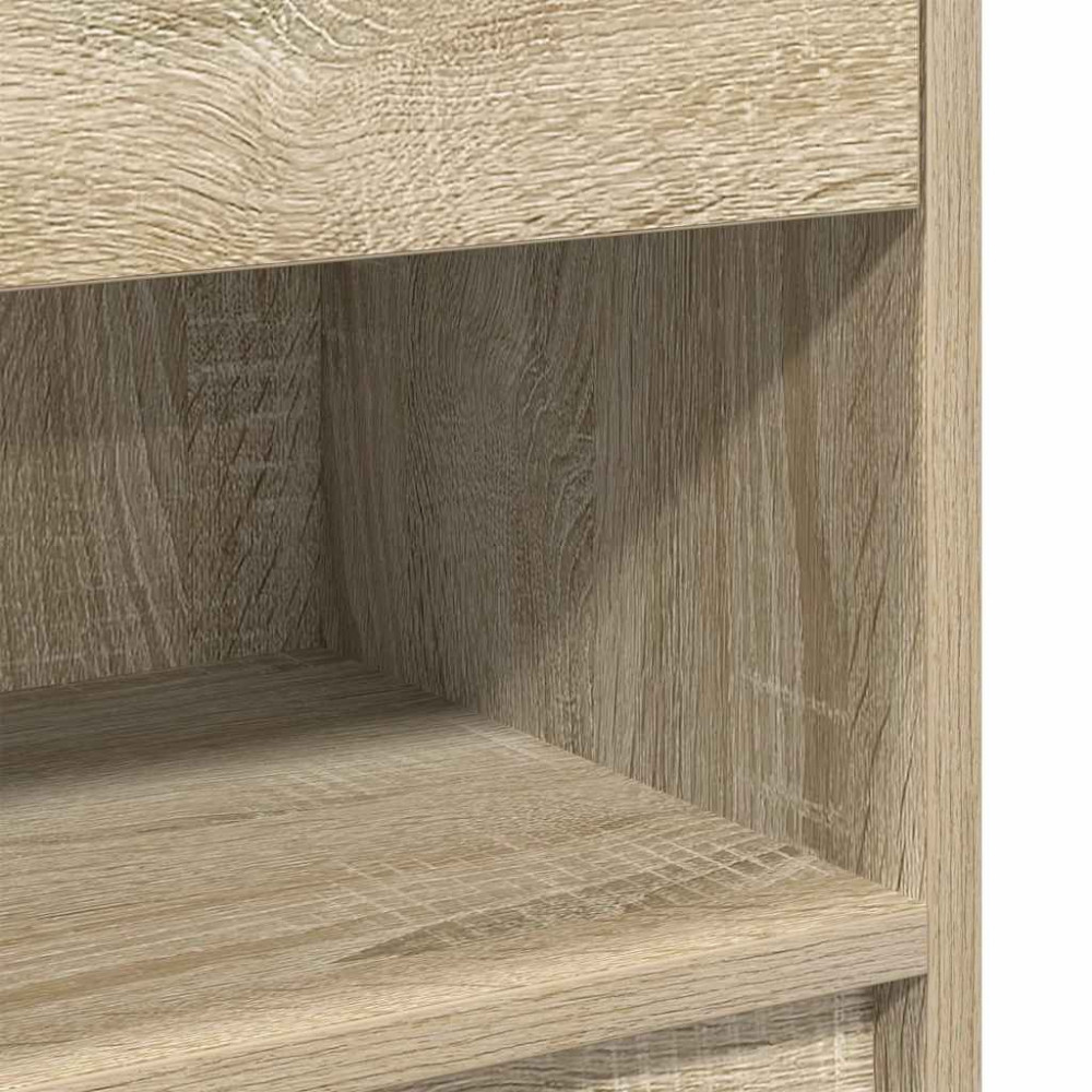 Produktbild för Sängbord med låda sonoma-ek 39x28x41 cm