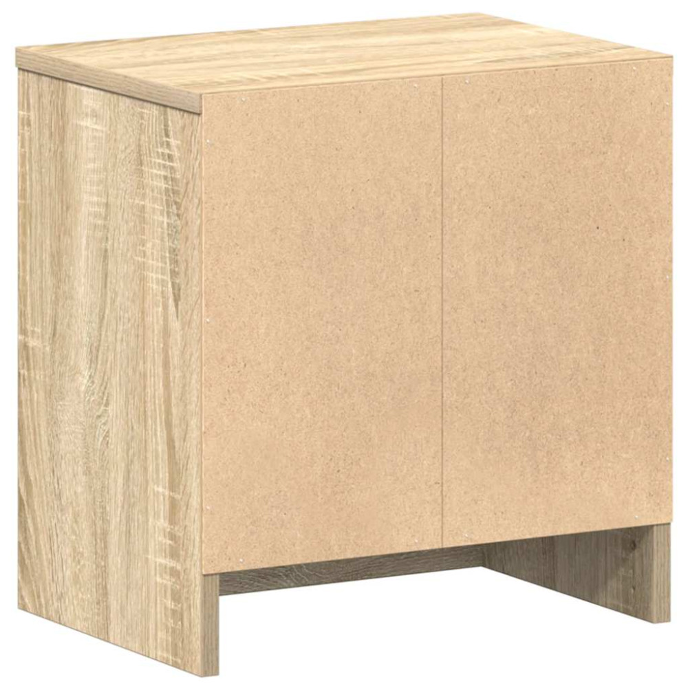 Produktbild för Sängbord 2 st med låda sonoma-ek 39x28x41 cm