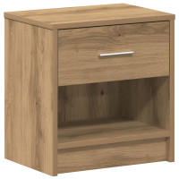 Produktbild för Sängbord med låda artisan ek 39x28x41 cm