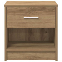 Produktbild för Sängbord med låda artisan ek 39x28x41 cm
