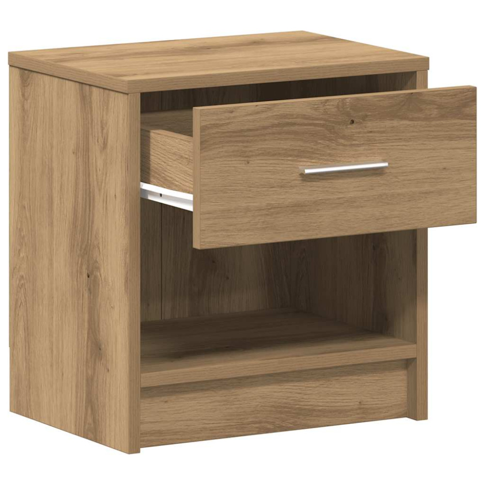 Produktbild för Sängbord med låda artisan ek 39x28x41 cm