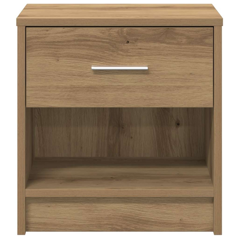 Produktbild för Sängbord 2 st med låda artisan ek 39x28x41 cm