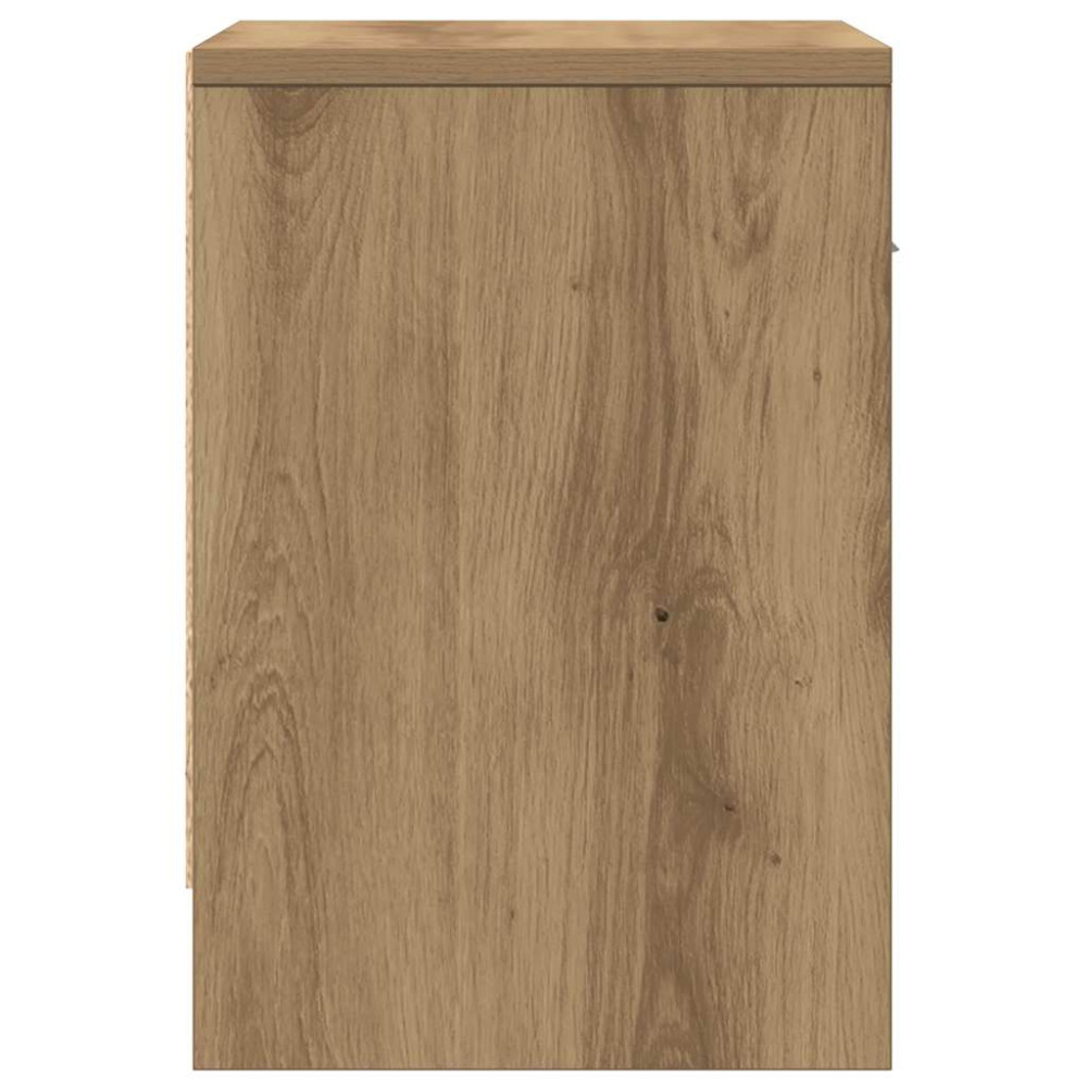 Produktbild för Sängbord 2 st med låda artisan ek 39x28x41 cm