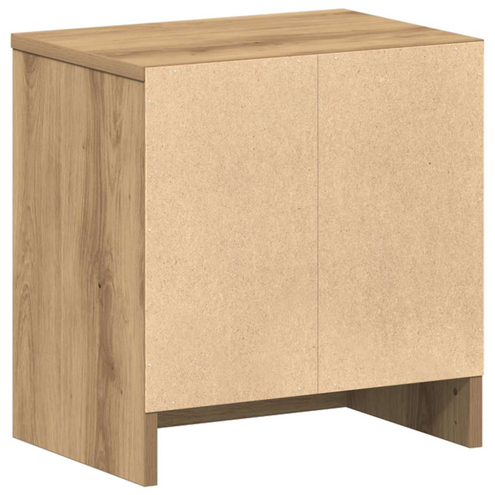 Produktbild för Sängbord 2 st med låda artisan ek 39x28x41 cm