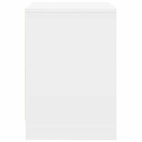 Produktbild för Sängbord med låda vit 40x34x50 cm