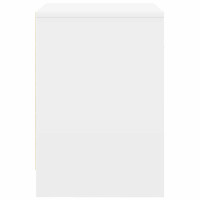 Produktbild för Sängbord 2 st med låda vit 40x34x50 cm