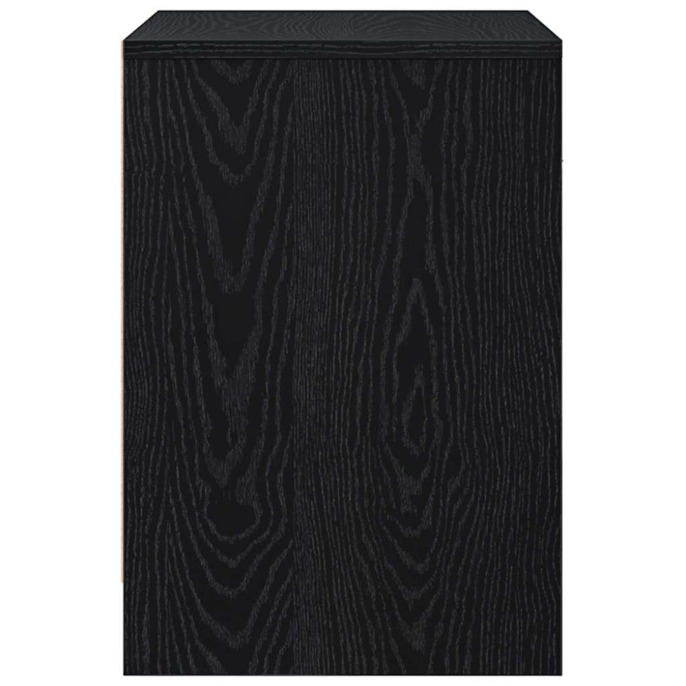 Produktbild för Sängbord 2 st med låda svart 40x34x50 cm