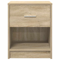 Produktbild för Sängbord 2 st med låda sonoma-ek 40x34x50 cm