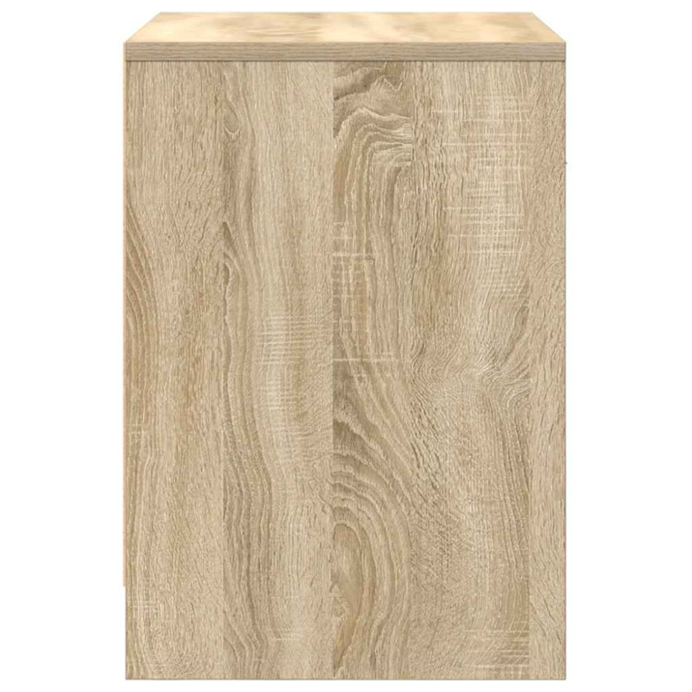 Produktbild för Sängbord 2 st med låda sonoma-ek 40x34x50 cm