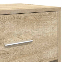 Produktbild för Sängbord 2 st med låda sonoma-ek 40x34x50 cm