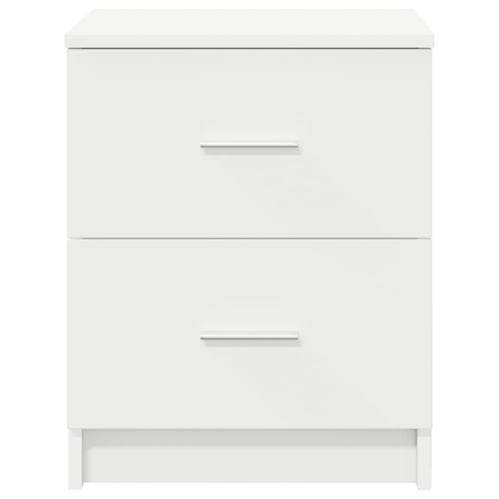Produktbild för Sängbord med 2 lådor vit 40x36x50 cm