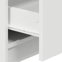 Produktbild för Sängbord med 2 lådor vit 40x36x50 cm