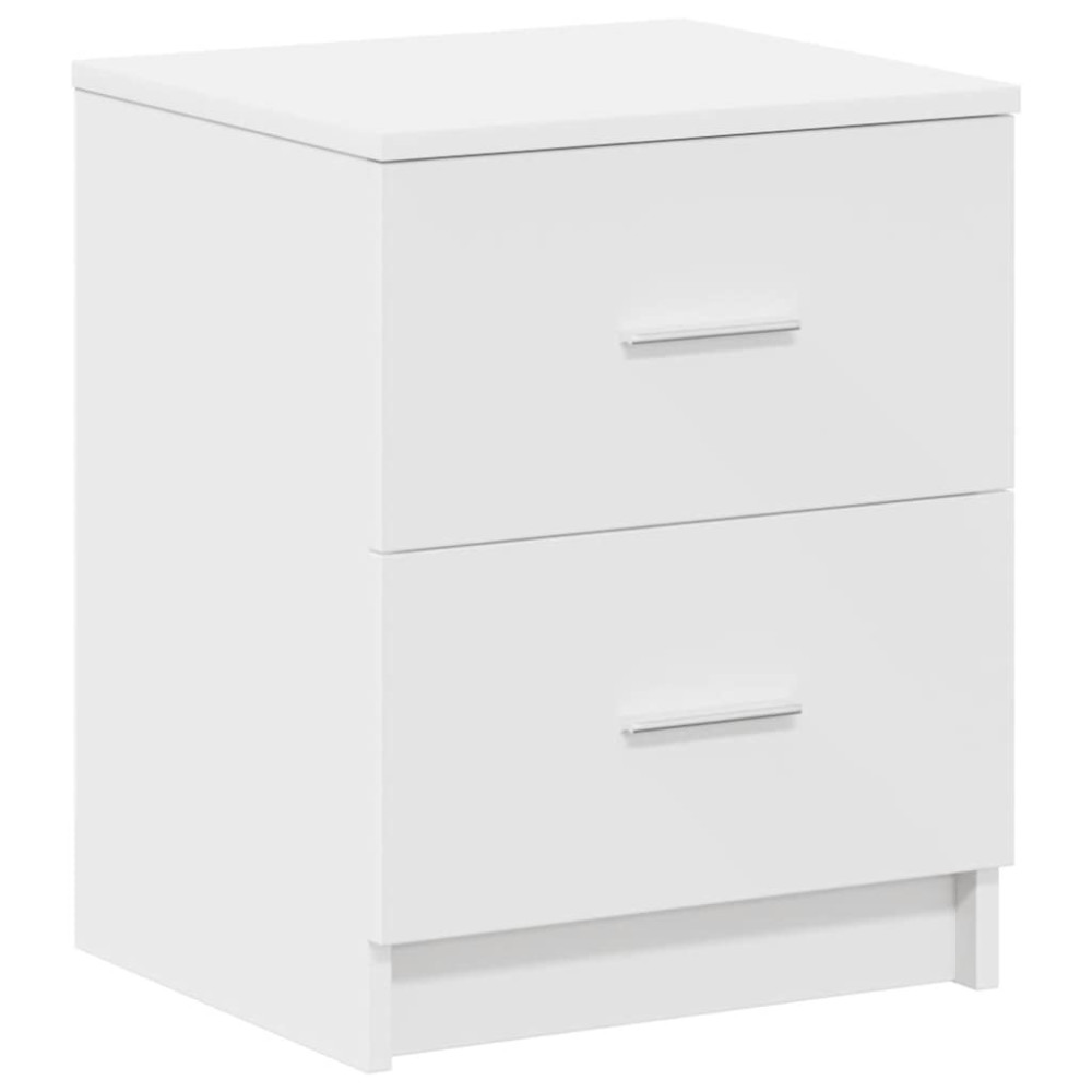 Produktbild för Sängbord 2 st med 2 lådor vit 40x36x50 cm