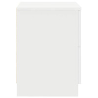 Produktbild för Sängbord 2 st med 2 lådor vit 40x36x50 cm