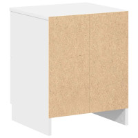 Produktbild för Sängbord 2 st med 2 lådor vit 40x36x50 cm