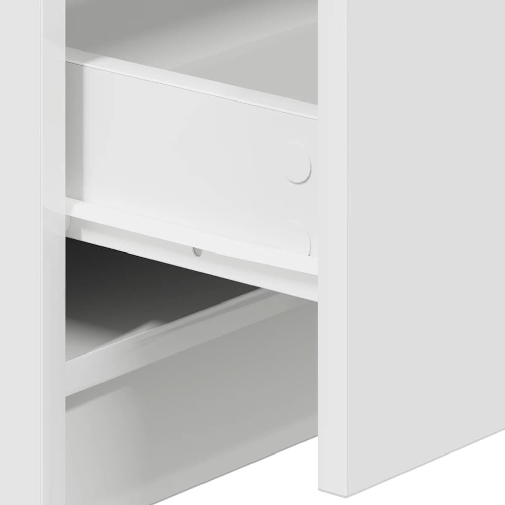 Produktbild för Sängbord 2 st med 2 lådor vit 40x36x50 cm