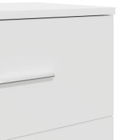 Produktbild för Sängbord 2 st med 2 lådor vit 40x36x50 cm