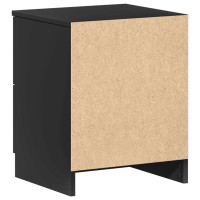 Produktbild för Sängbord 2 st med 2 lådor svart 40x36x50 cm