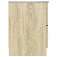 Produktbild för Sängbord med 2 lådor sonoma-ek 40x36x50 cm