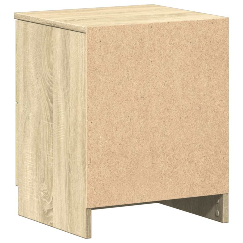 Produktbild för Sängbord 2 st med 2 lådor sonoma-ek 40x36x50 cm