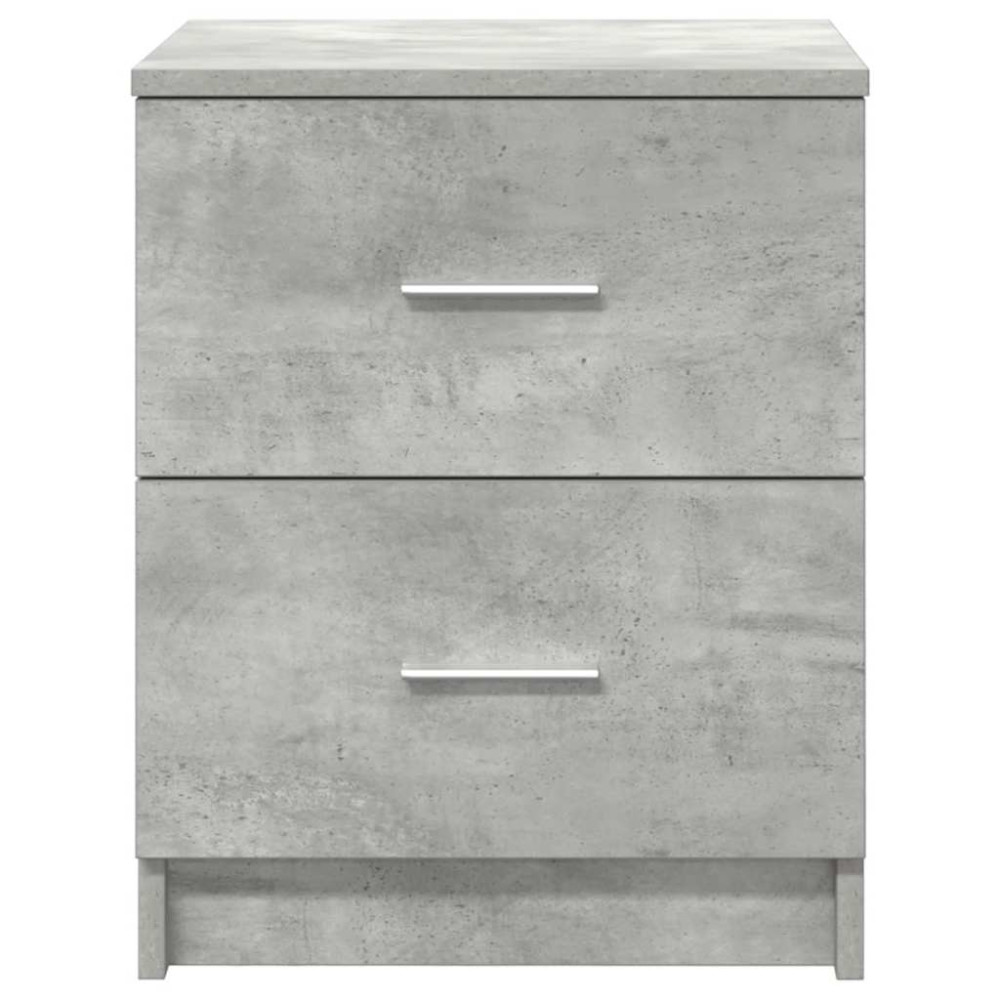 Produktbild för Sängbord 2 st med 2 lådor betonggrå 40x36x50 cm