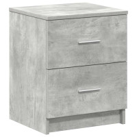 Produktbild för Sängbord 2 st med 2 lådor betonggrå 40x36x50 cm
