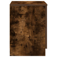 Produktbild för Sängbord med 2 lådor rökfärgad ek 40x36x50 cm