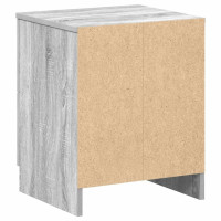 Produktbild för Sängbord 2 st med 2 lådor grå sonoma 40x36x50 cm