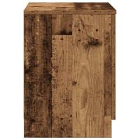 Produktbild för Sängbord 2 st med 2 lådor åldrat trä 40x36x50 cm