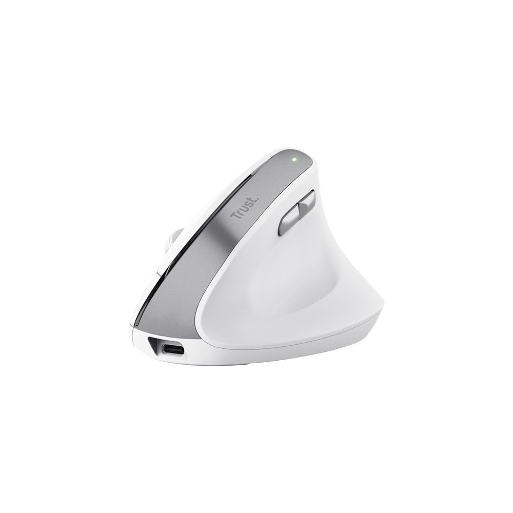 Produktbild för Trust Bayo II - vertikal mus - 2.4 GHz - vit
