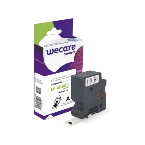 Wecare Tape WECARE 19mm svart på vit