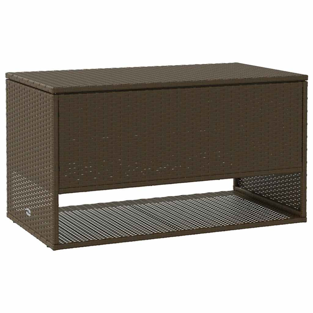 Produktbild för Kuddlåda utomhus brun 100x55x55,5 cm konstrotting