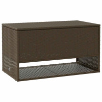 Produktbild för Kuddlåda utomhus brun 100x55x55,5 cm konstrotting