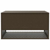 Produktbild för Kuddlåda utomhus brun 100x55x55,5 cm konstrotting