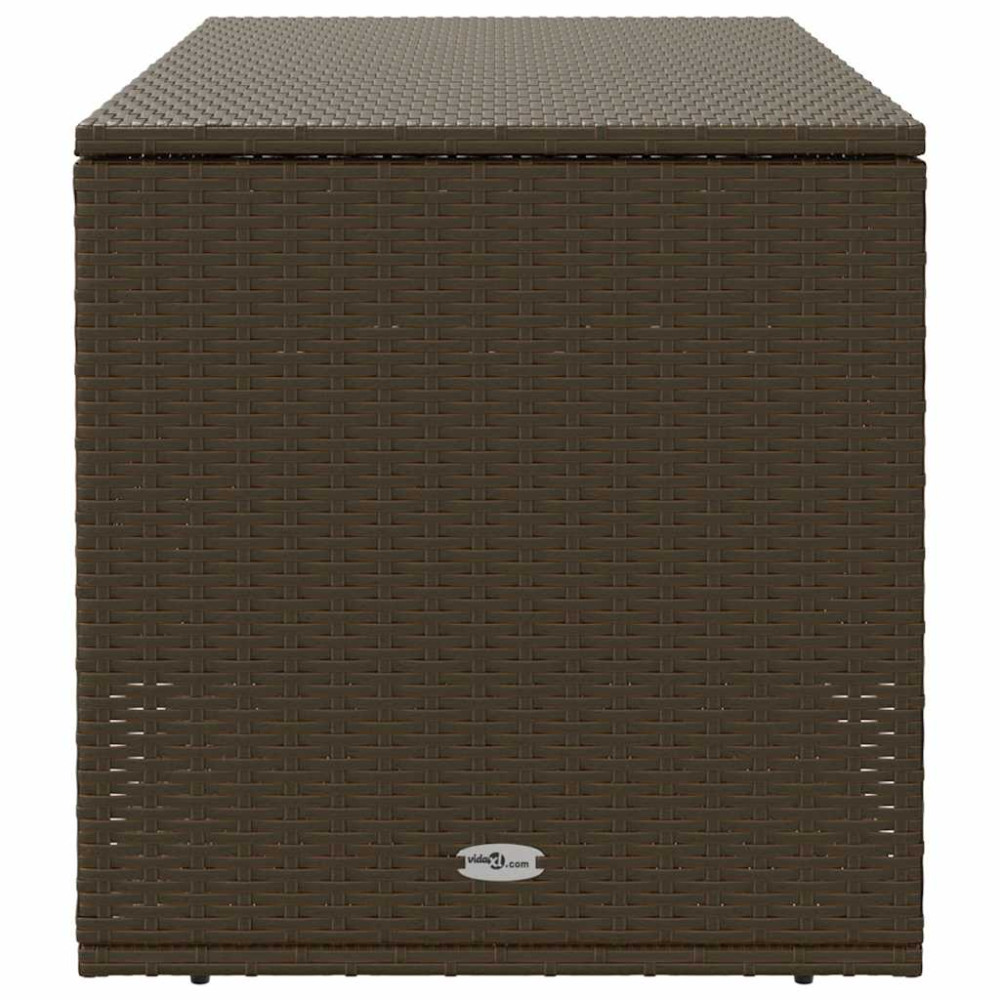 Produktbild för Kuddlåda utomhus brun 100x55x55,5 cm konstrotting